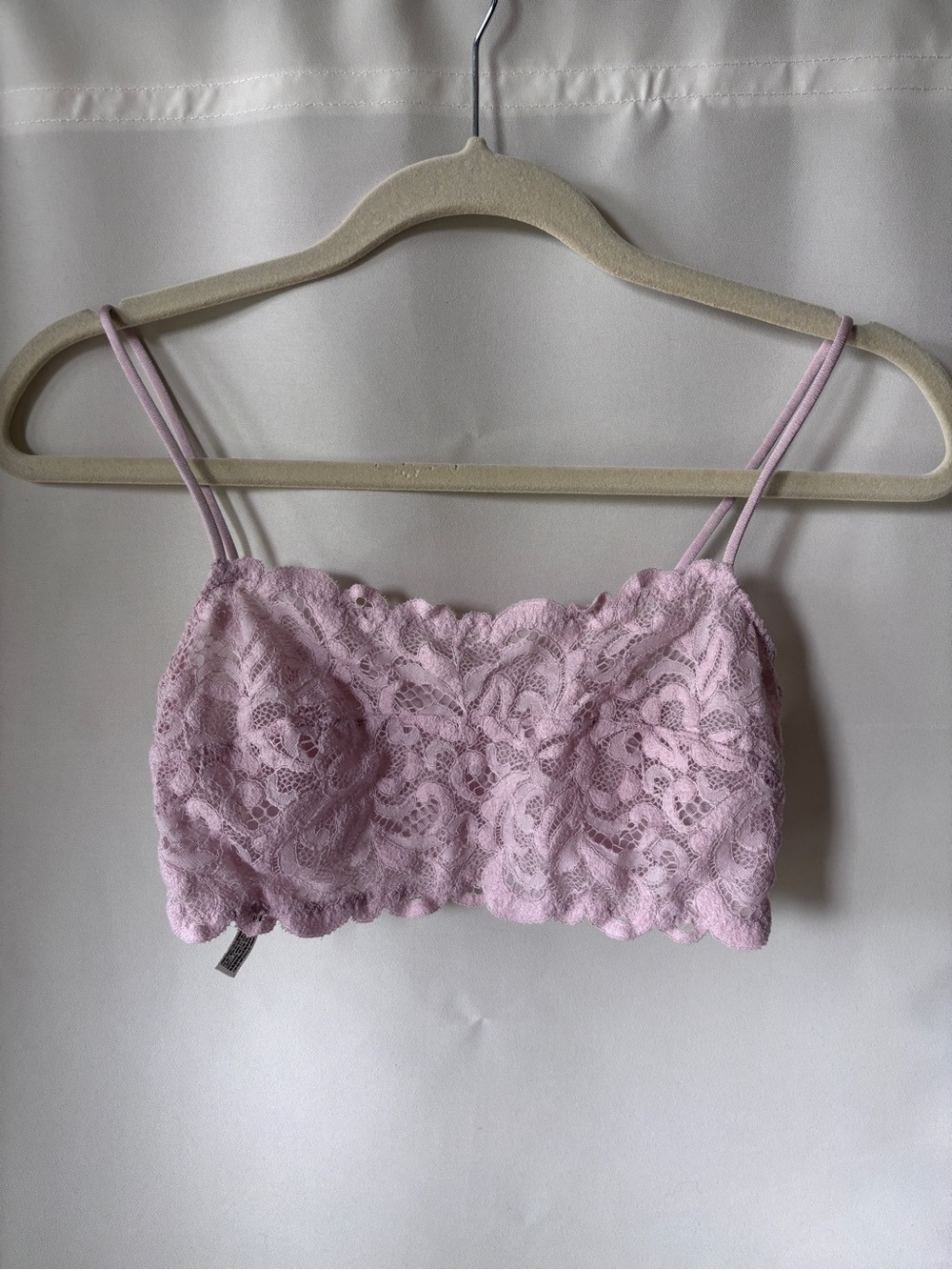 Free People Soft Pink Lace Bandeau Bralette